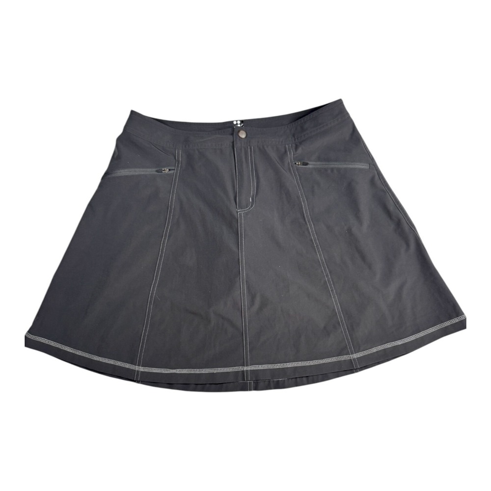 Title Nine Womens‎ Sz 6 Skirt W/Shorts Gray A Line Pockets Activewear Tennis